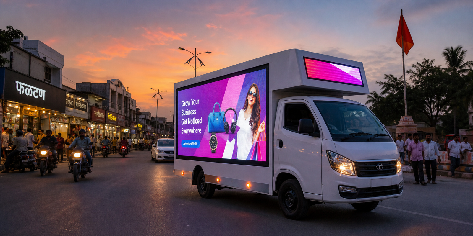 LED screen van advertising - Sai Graphics Phaltan